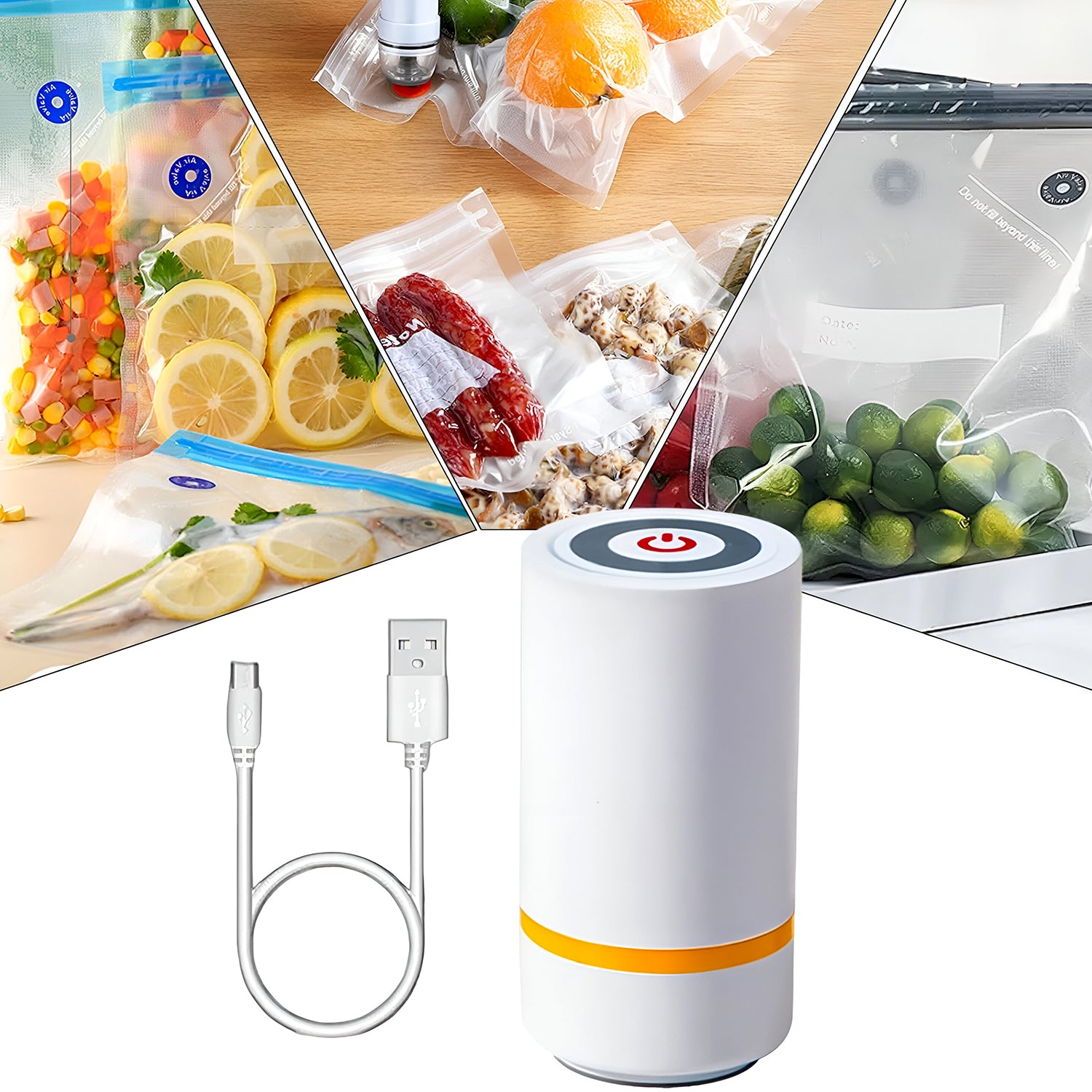 Portable USB Vacuum Sealer Machine – Rechargeable & Compact (1 Pc)