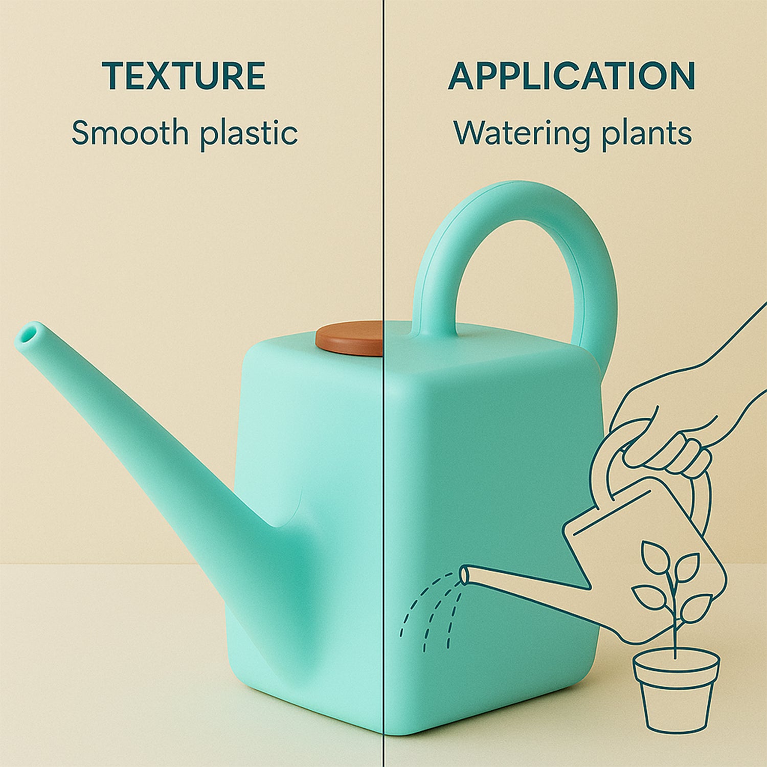 2L Heavy-Duty Gardening Watering Can – Long Spout, Ergonomic Handle