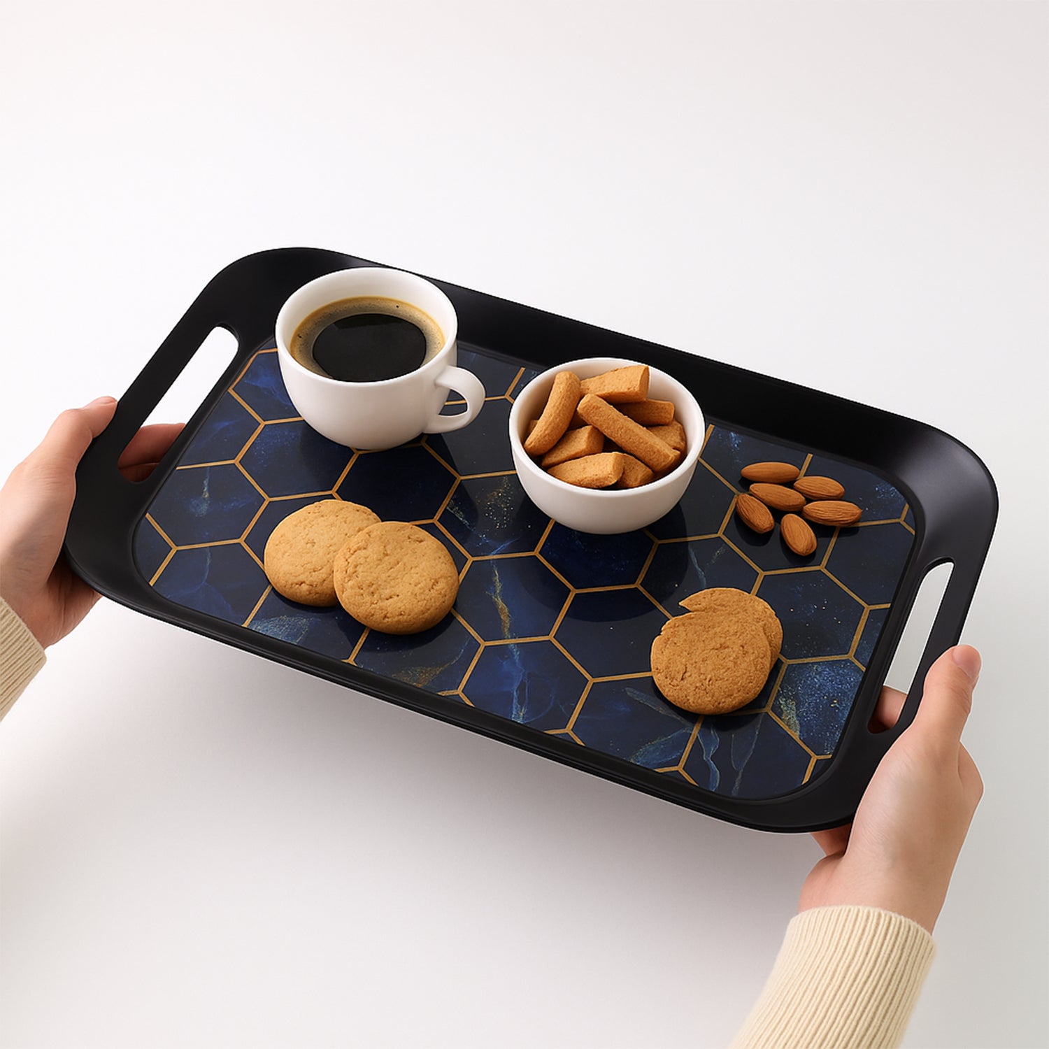 Premium Plastic Serving Tray Set – Durable & Stylish (3 Pc)