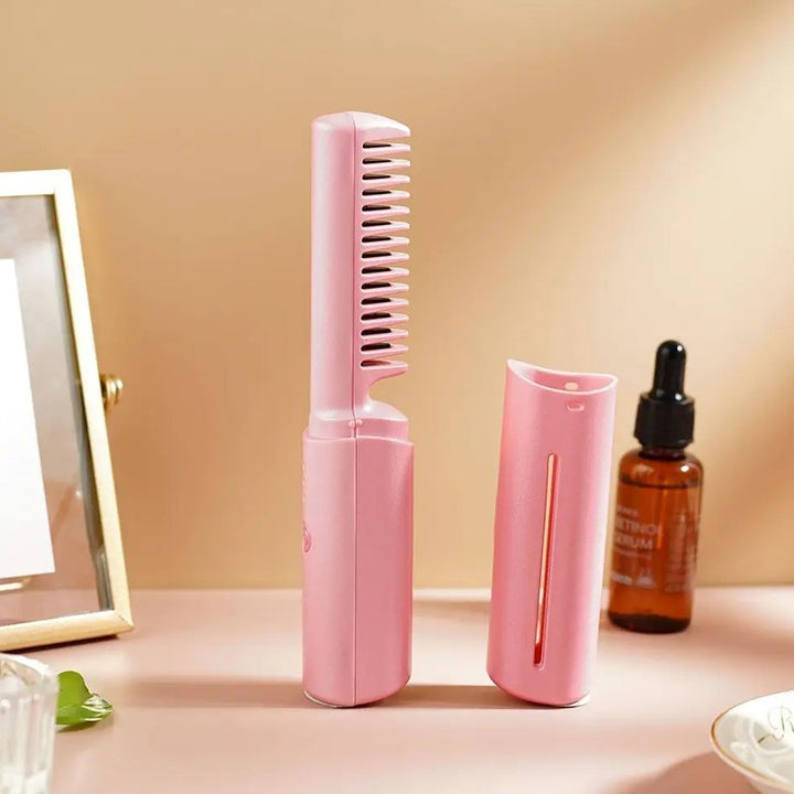 Rechargeable Mini Hair Straightener – USB Charging, 3 Temp Settings
