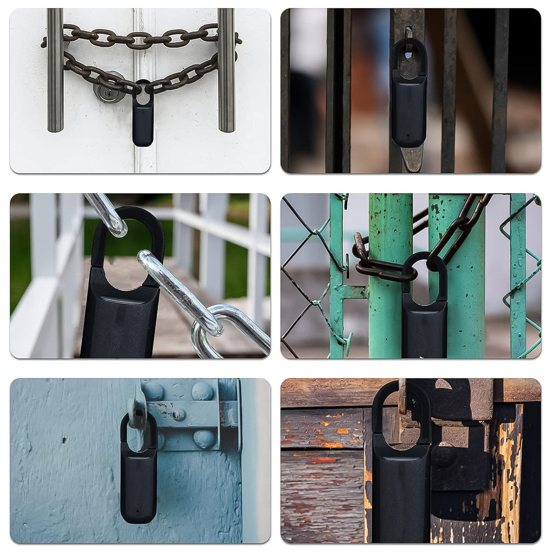 Small USB Rechargeable Smart Fingerprint Padlock for Lockers