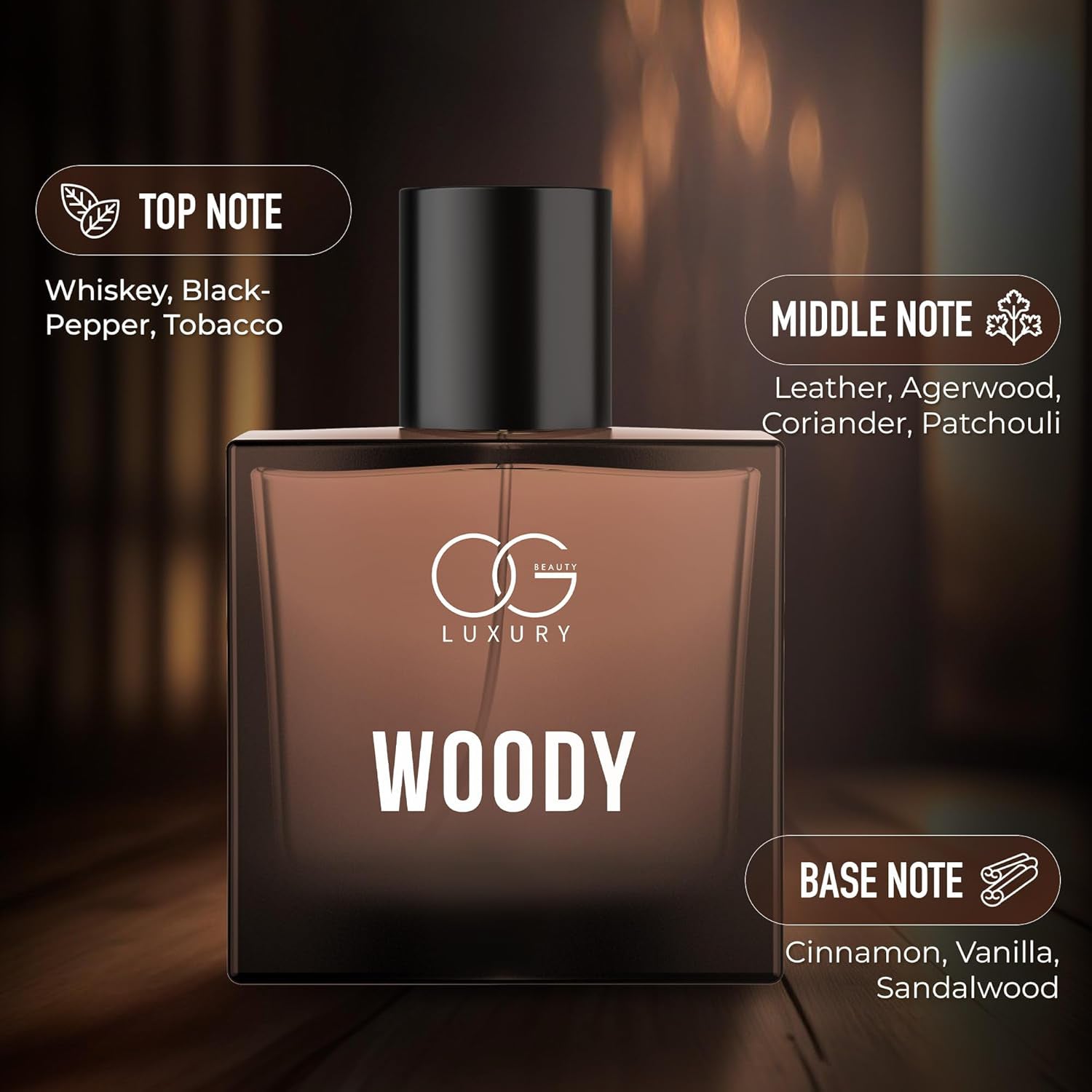 Luxury Woody Eau De Perfume – Elegant 50ml Fragrance