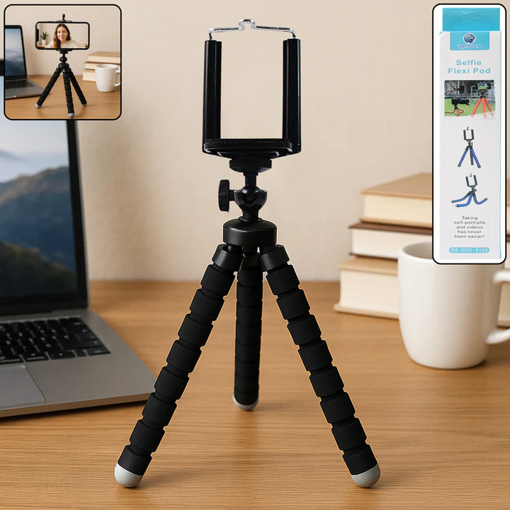 Flexible Mini Tripod Stand for Cameras and Smartphones (1 Pc)
