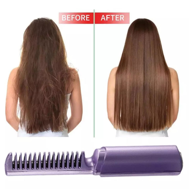 Rechargeable Mini Hair Straightener – USB Charging, 3 Temp Settings