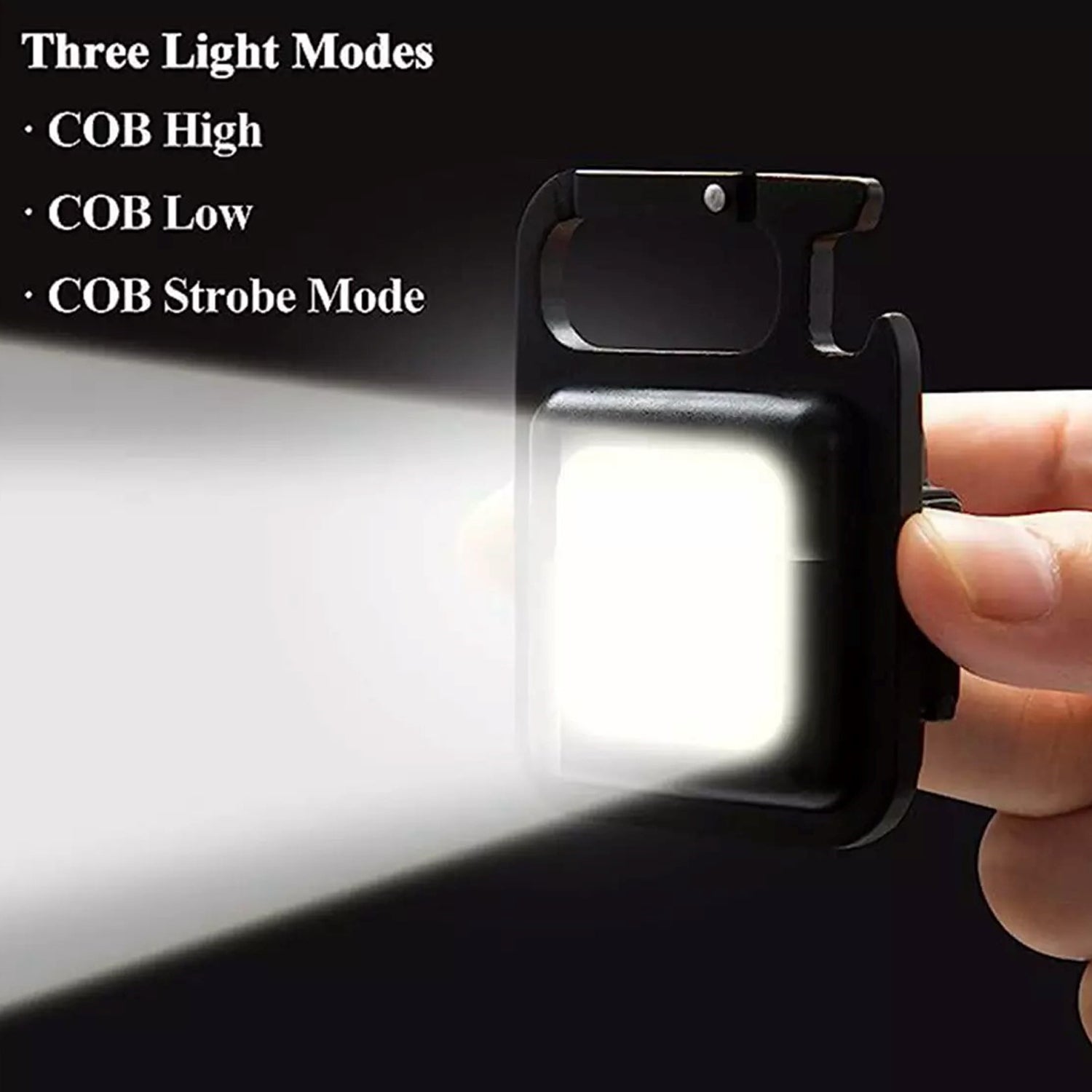 Rechargeable Mini Flashlight – 4 Light Modes, Portable Keychain