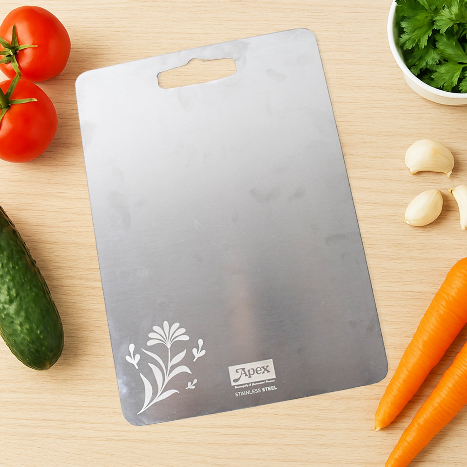 Apex Steel-X Stainless Steel Chopping Board – Medium Size