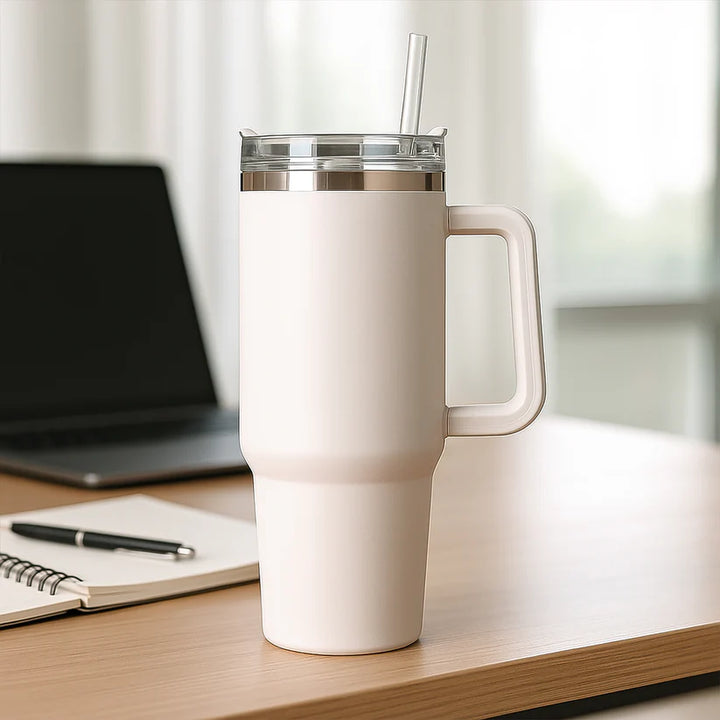 1.2L Stainless Steel Vacuum Tumbler with Leakproof Lid – Travel Mug