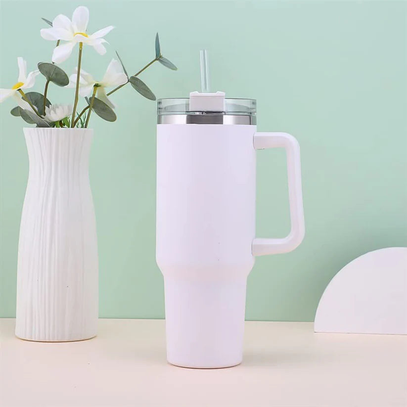 1.2L Stainless Steel Vacuum Tumbler with Leakproof Lid – Travel Mug