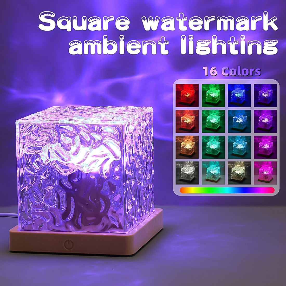 Dynamic Rotating Water Ripple Lamp with Remote Control