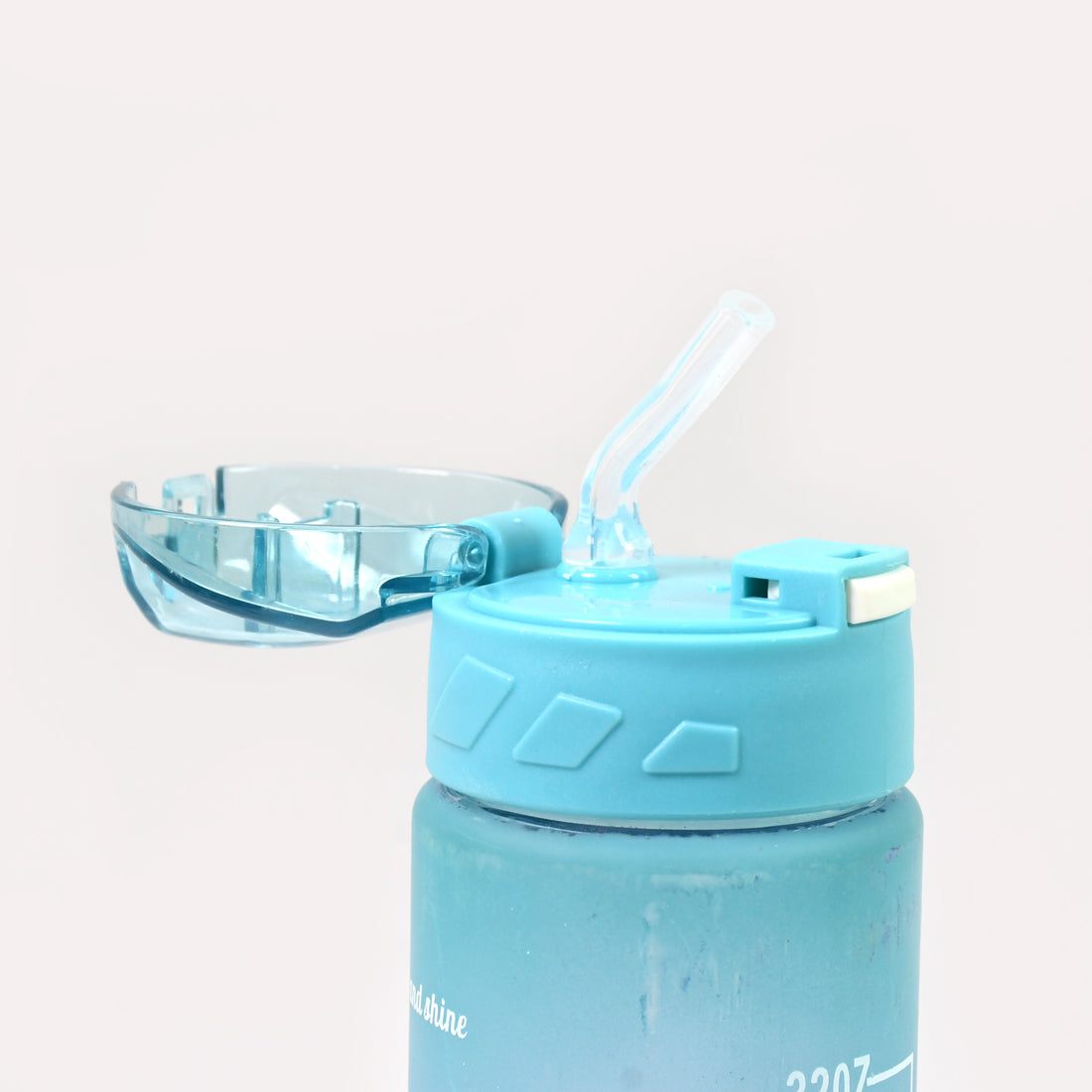 Colorful Motivational Plastic Water Bottle with Straw – 900ml