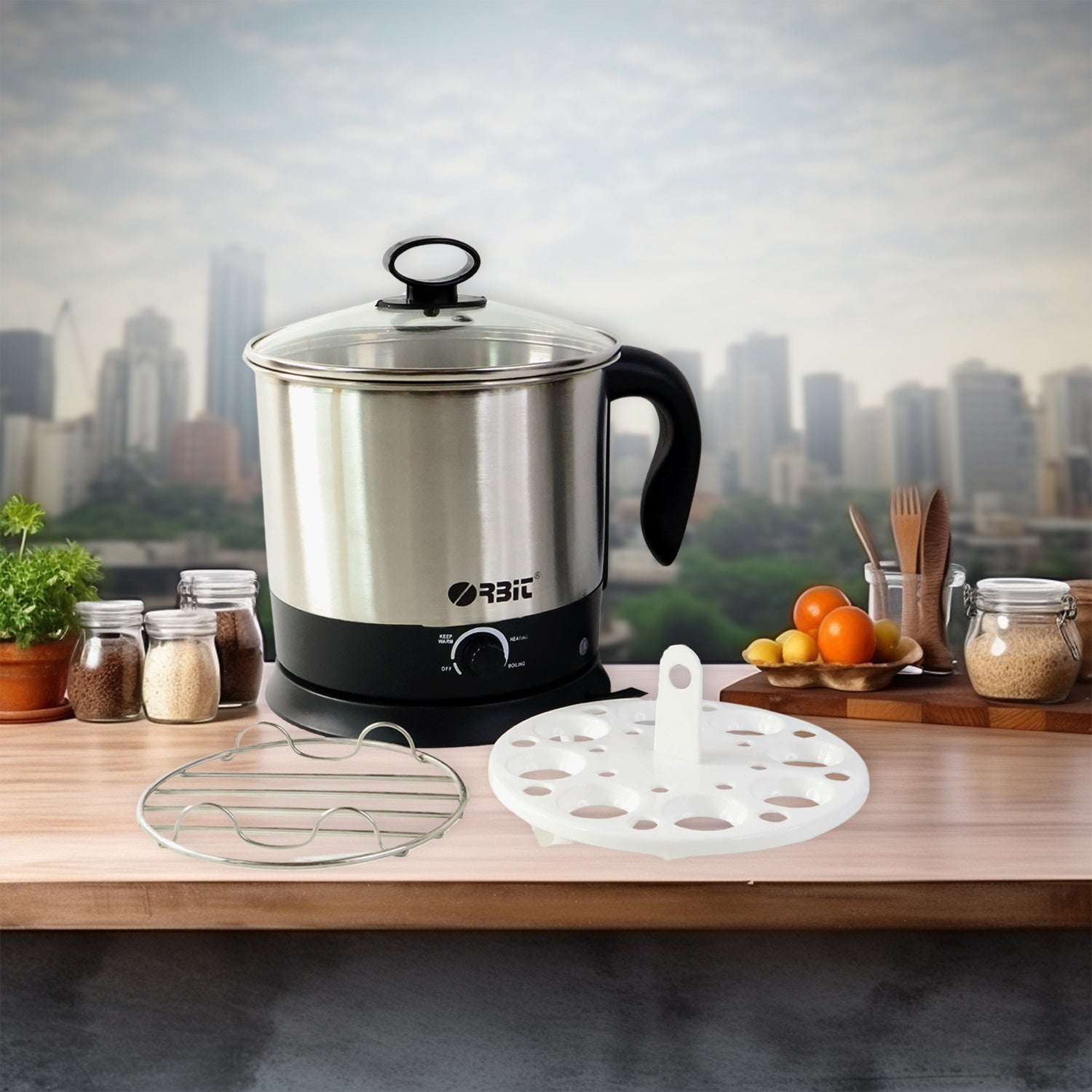 Orbit Electric Idli Cooker & Steamer – 650W, Quick & Efficient