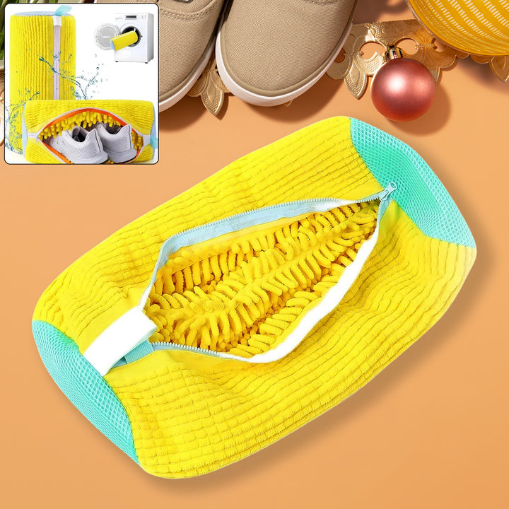 Shoe Cleaning Mop Cover with Microfiber Chenille – Zipper Closure (1 Pc)