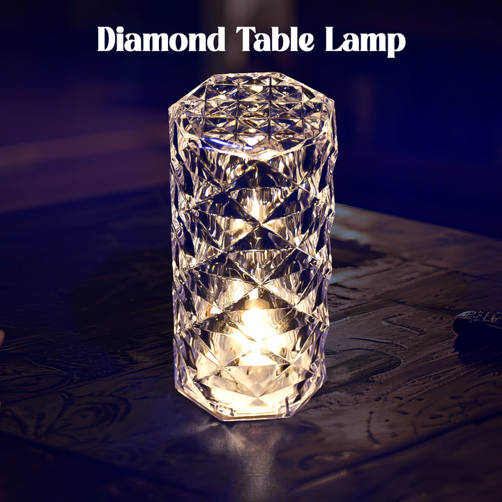 Diamond Crystal Table Lamp – Elegant Candlelight Decor