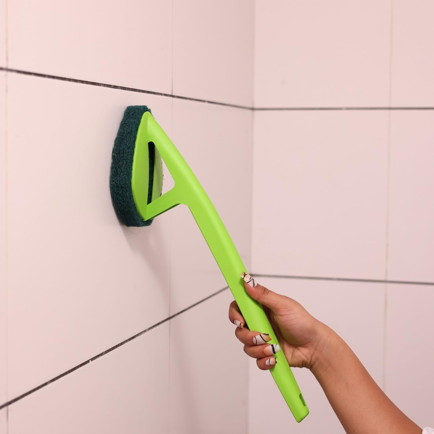 Scrubber Hockey with Long Handle – Durable Floor Cleaning Brush (1 Pc)