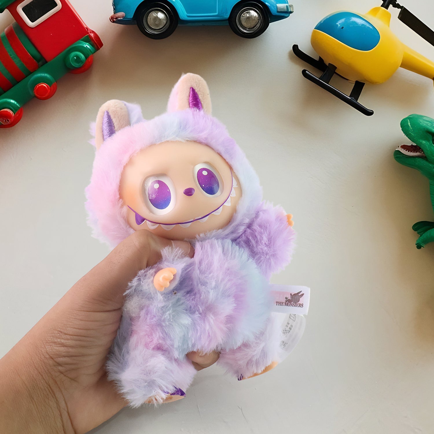 Cute Light Purple Plush Toy Cartoon Keychain with Hook (1 Pc)