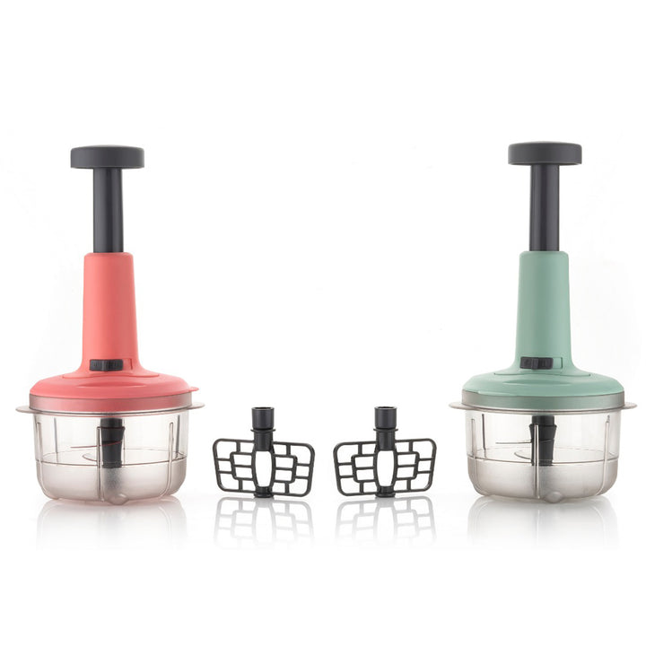 2-in-1 Push Chopper – 800ml, Stainless Steel Blade for Quick Chopping