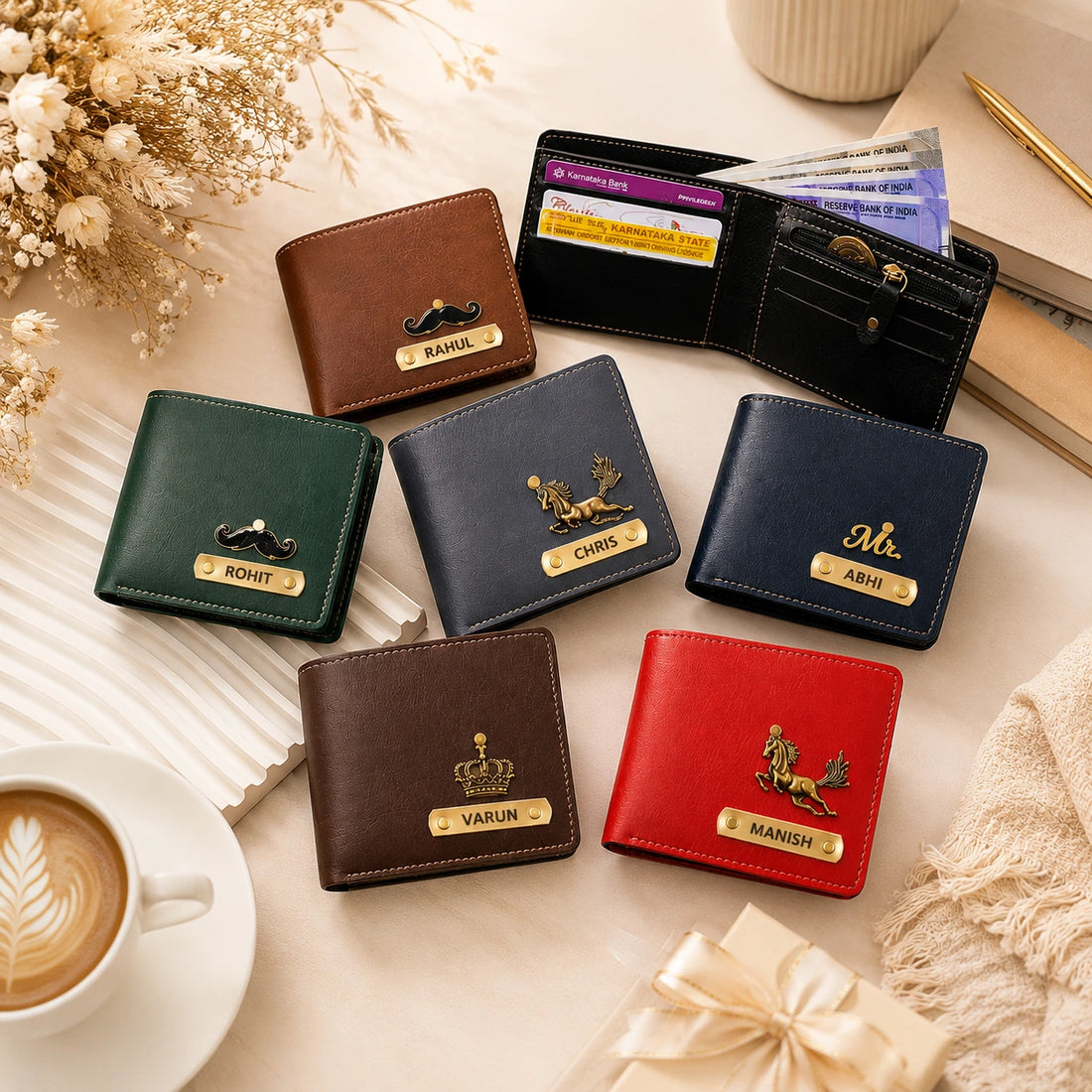 Personalized Men's Gift Set | Wallet, Goggles Case & Keychain
