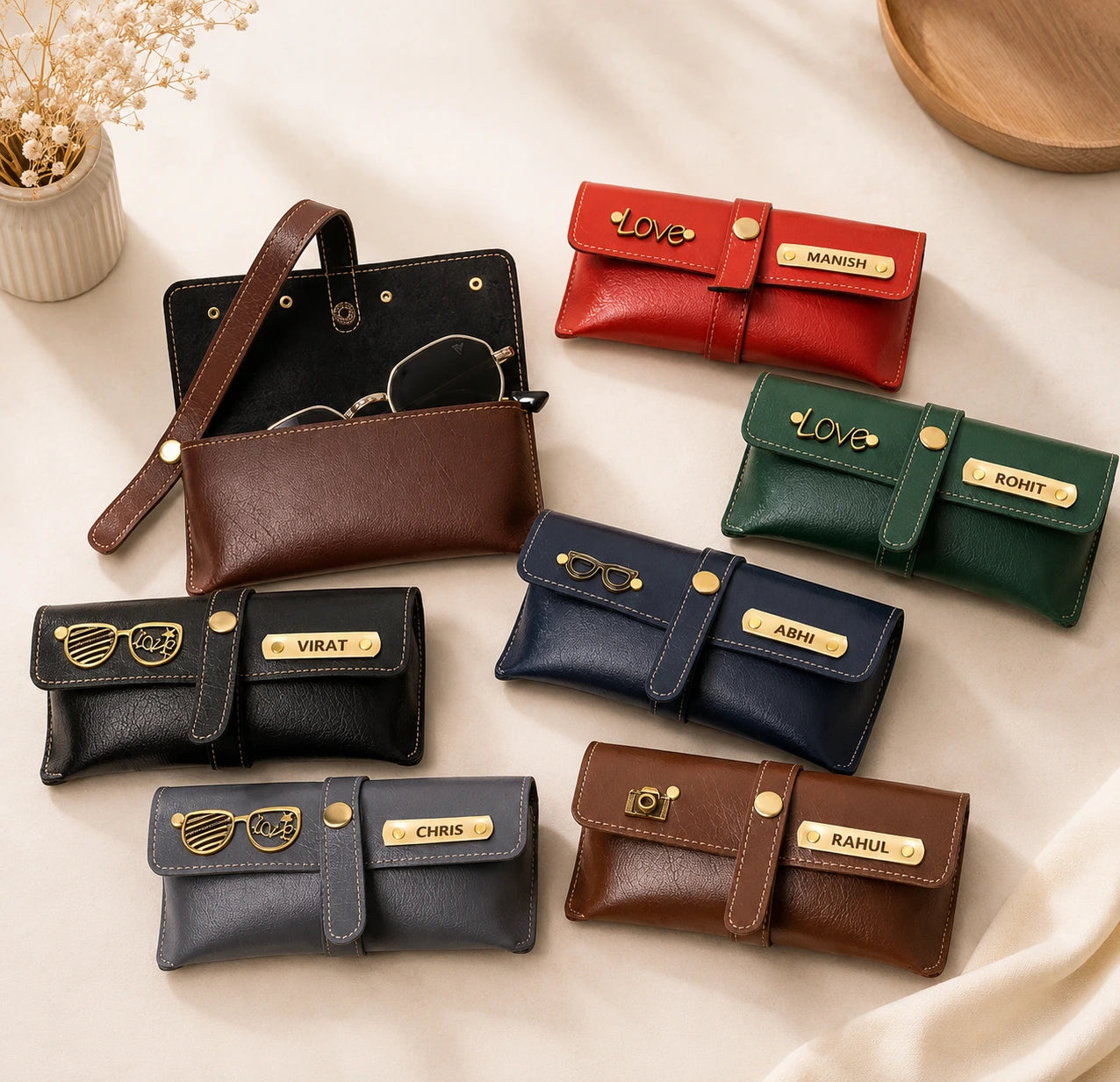 Personalized Men's Gift Set | Wallet, Goggles Case & Keychain
