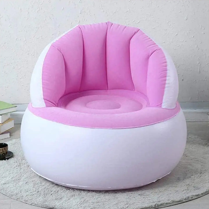 Kids Inflatable Sofa Chair with Backrest & Foot Pump (1 Set)