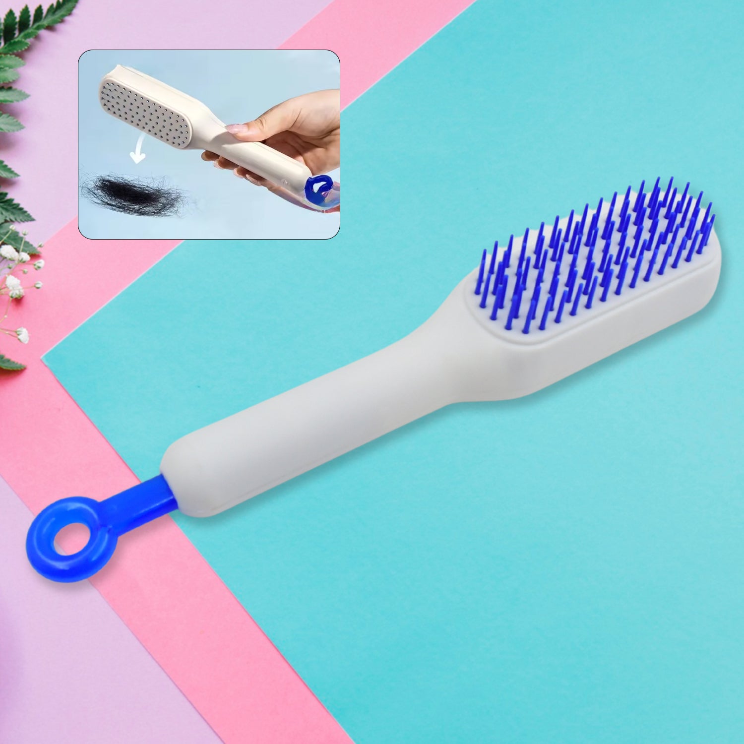 Self-Cleaning Detangling Hairbrush – Anti-Static Massage Comb