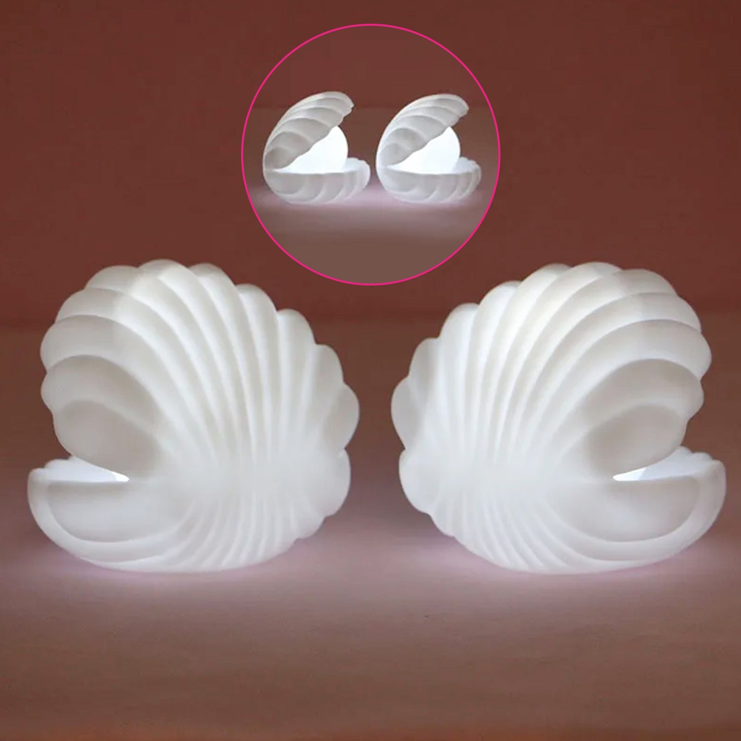 Pearl Shell LED Night Lamp – Decorative Light for Home & Bedroom
