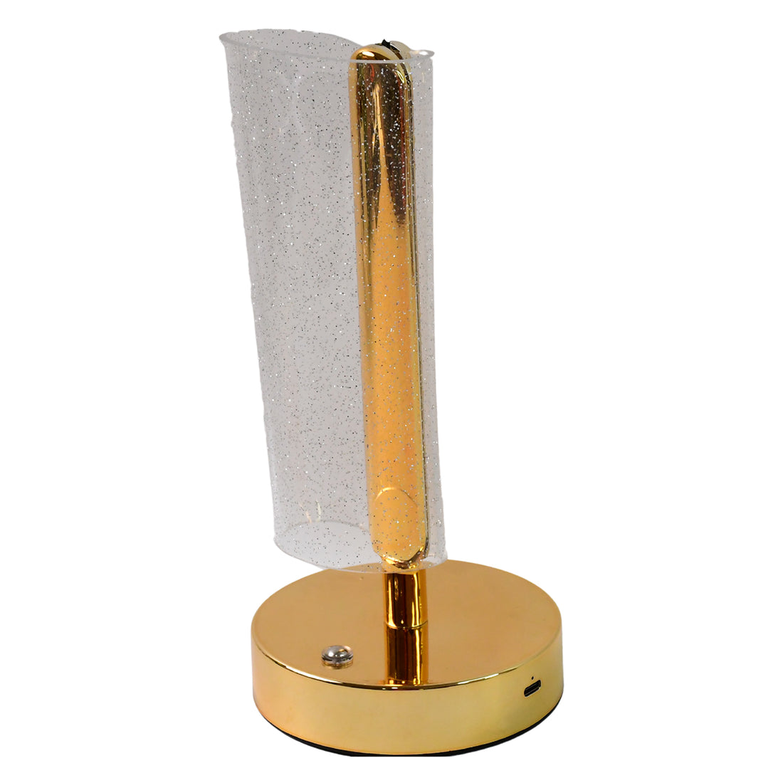 Crystal LED Table Lamp – Sparkle Design with Golden Base, Bedside Decor