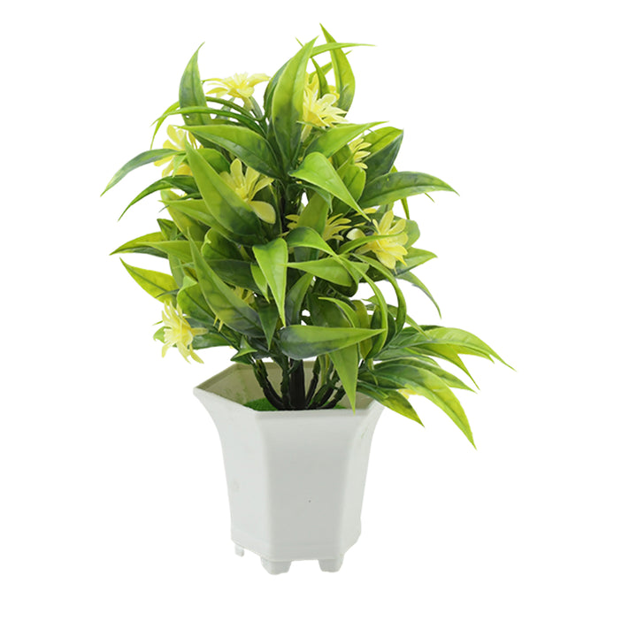 Wild Artificial Flower with Cute Pot – Home & Office Décor (1 Pc)