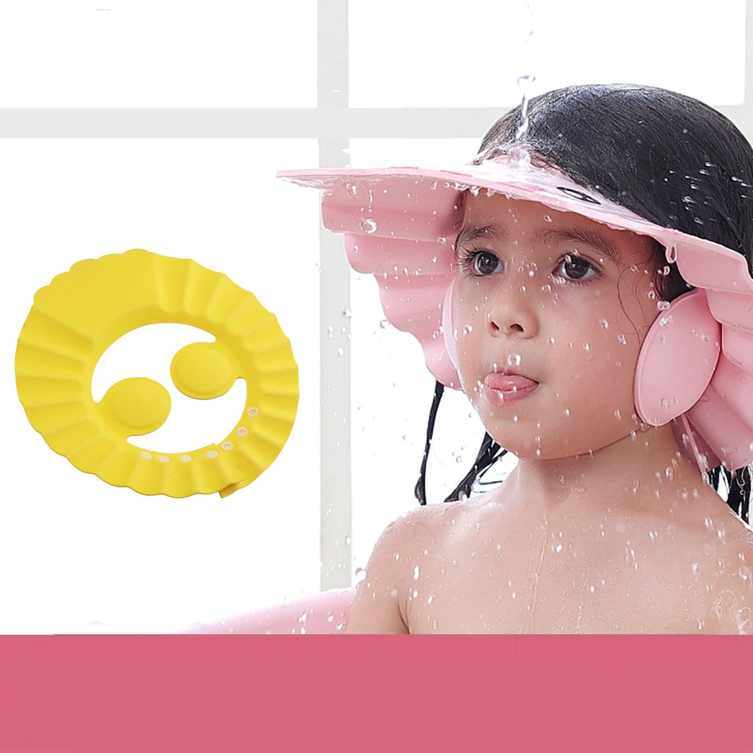 Adjustable Soft Baby Shower Cap – Safe Bathing Hat for Infants