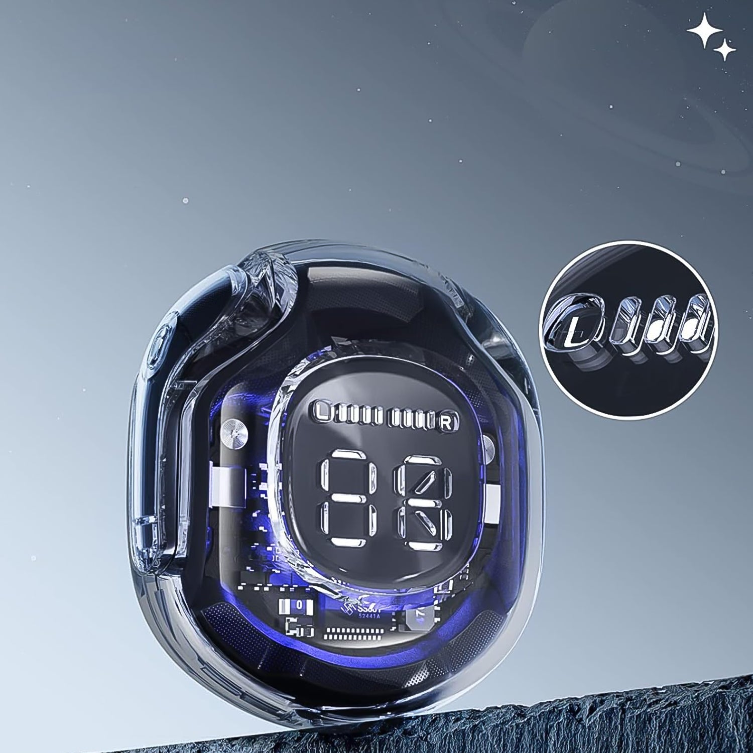 Wireless Bluetooth 5.3 Earbuds with Mic & 200mAh Battery (1 Pc)