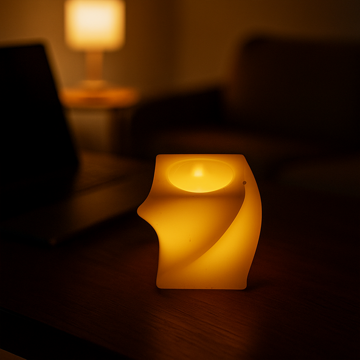 Set of 6 LED Flameless Candles – Square Shape Tealight Lamps