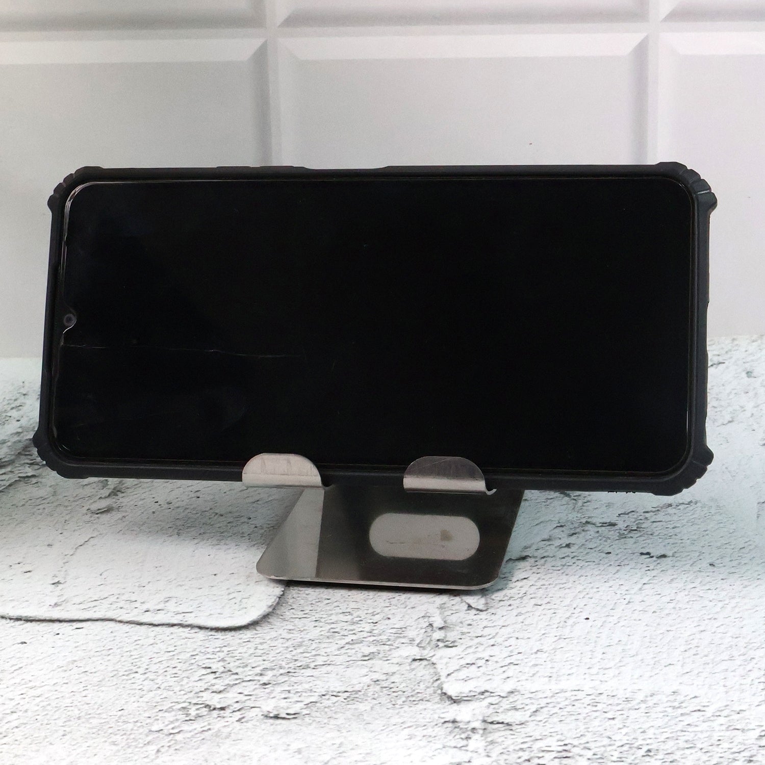 Universal Stainless Steel Phone & Tablet Stand Holder – 1 Pc