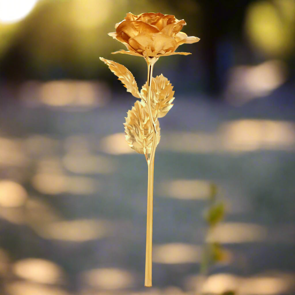 Luxury Gold-Plated Artificial Golden Rose – Premium Box Included