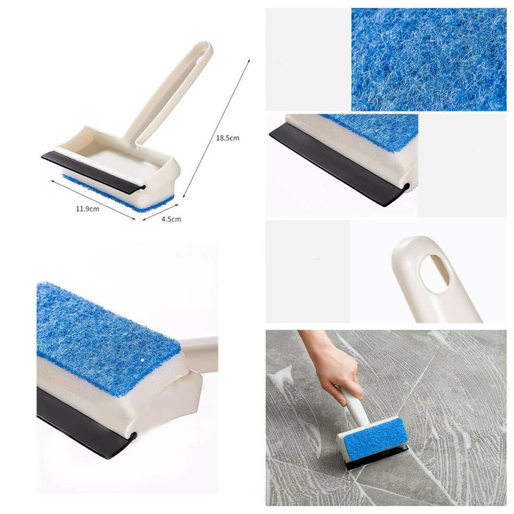 2-in-1 Glass Wiper & Cleaning Brush – Double-Sided for Tiles & Windows