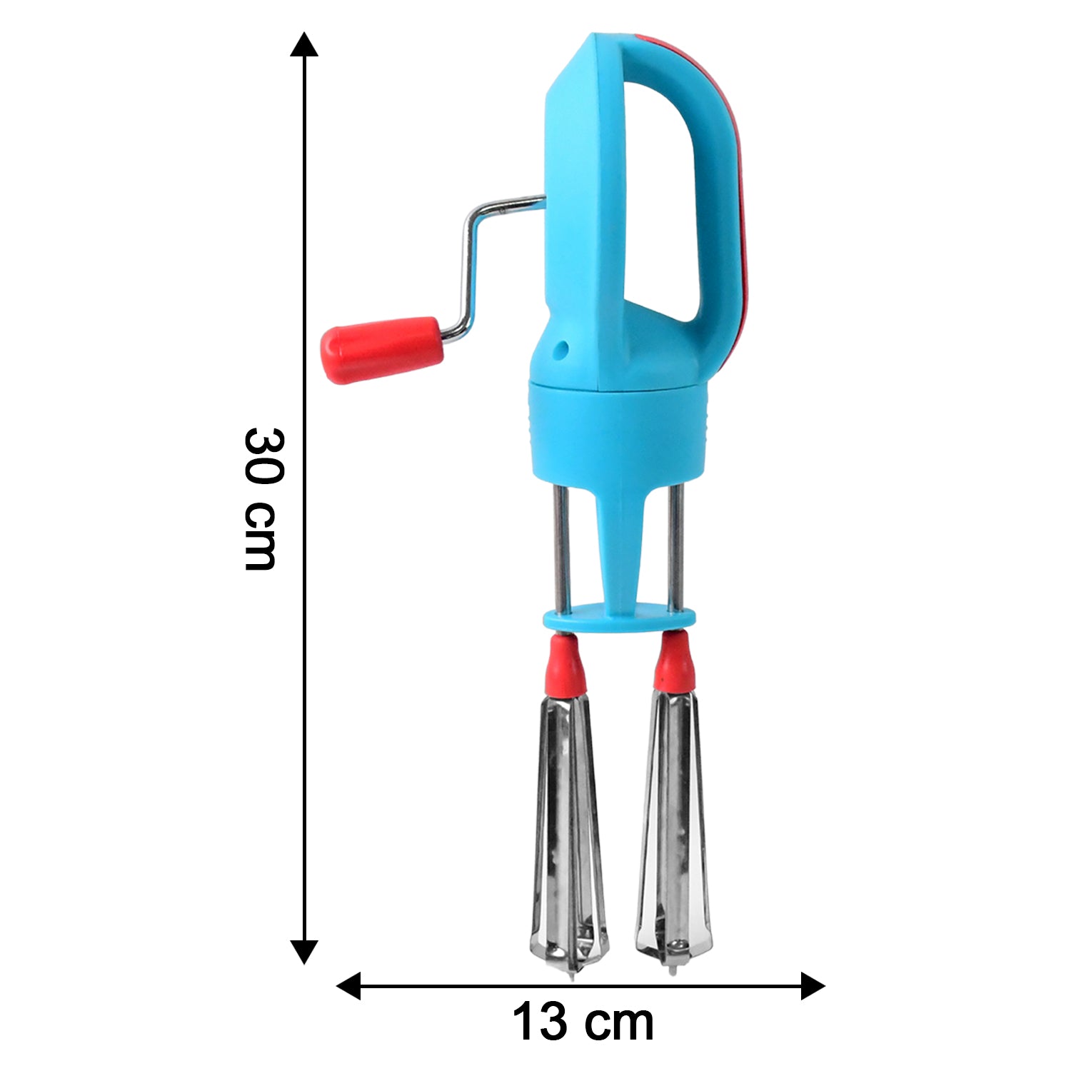 Supermom High-Speed Manual Hand Beater with Dual Stainless Steel Whisks (1 Pc)