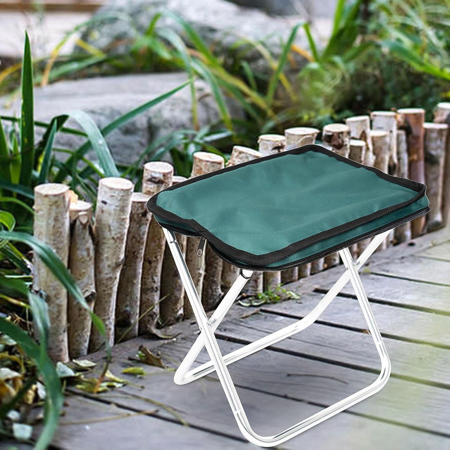 Portable Folding Camping Stool - Collapsible Travel Seat (1 Pc)