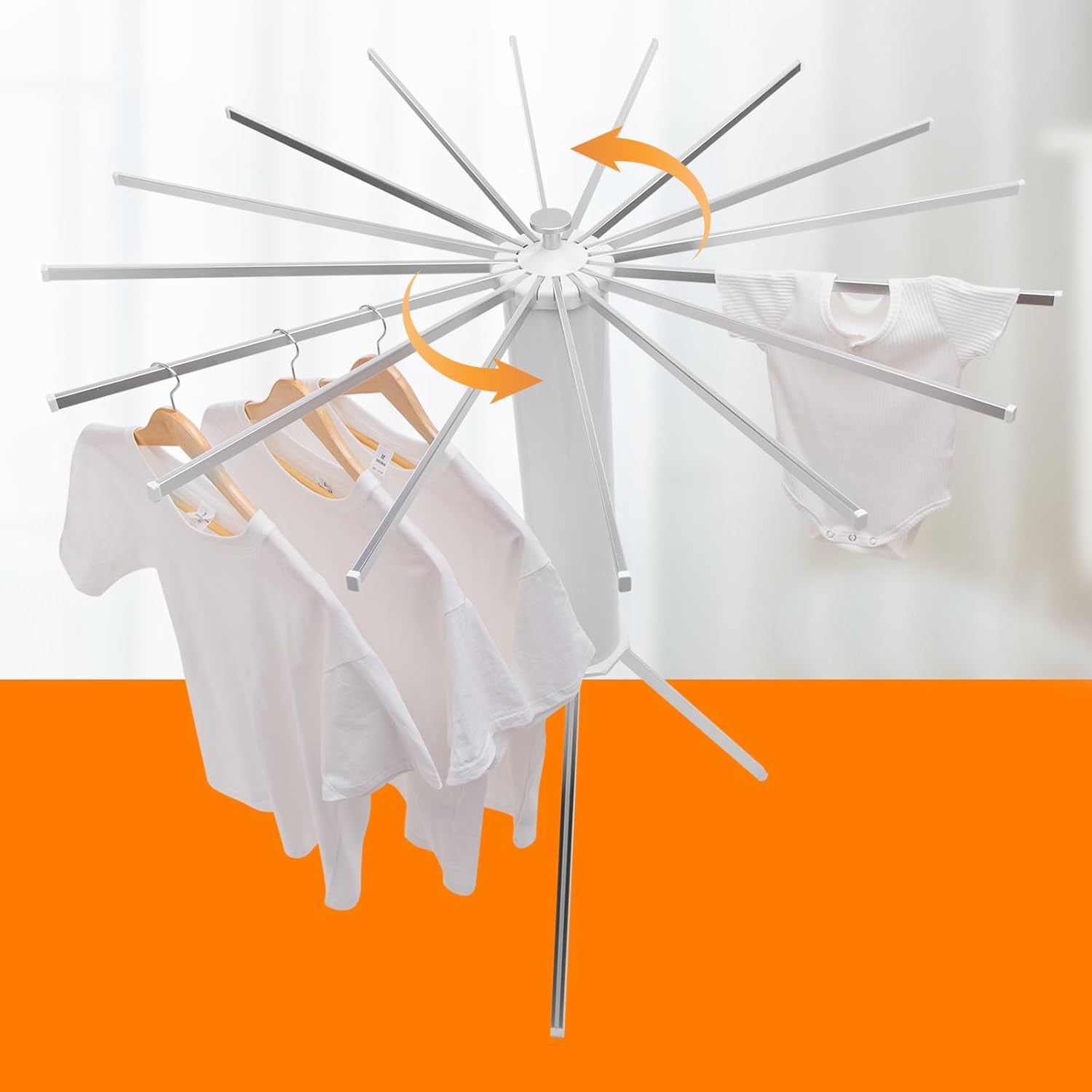 Foldable Rotary Clothes Drying Rack Stand – Space-Saving Design (1 Pc)