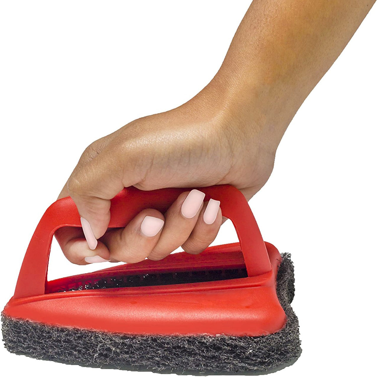 Bathroom Brush with Abrasive Scrubber for Deep Tile Cleaning