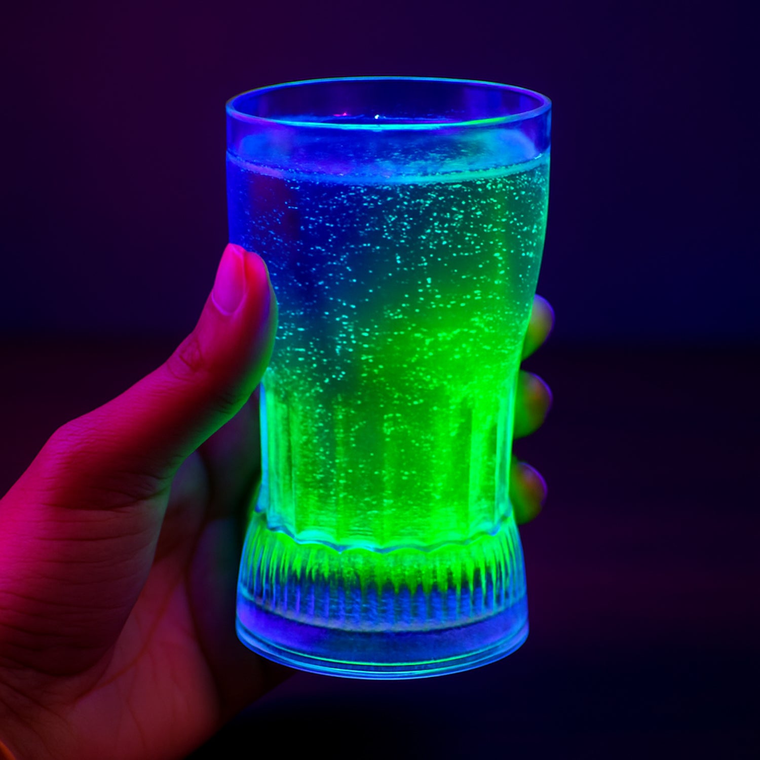 200ml LED Light-Up Fancy Plastic Glass – Color Changing (1 Pc)