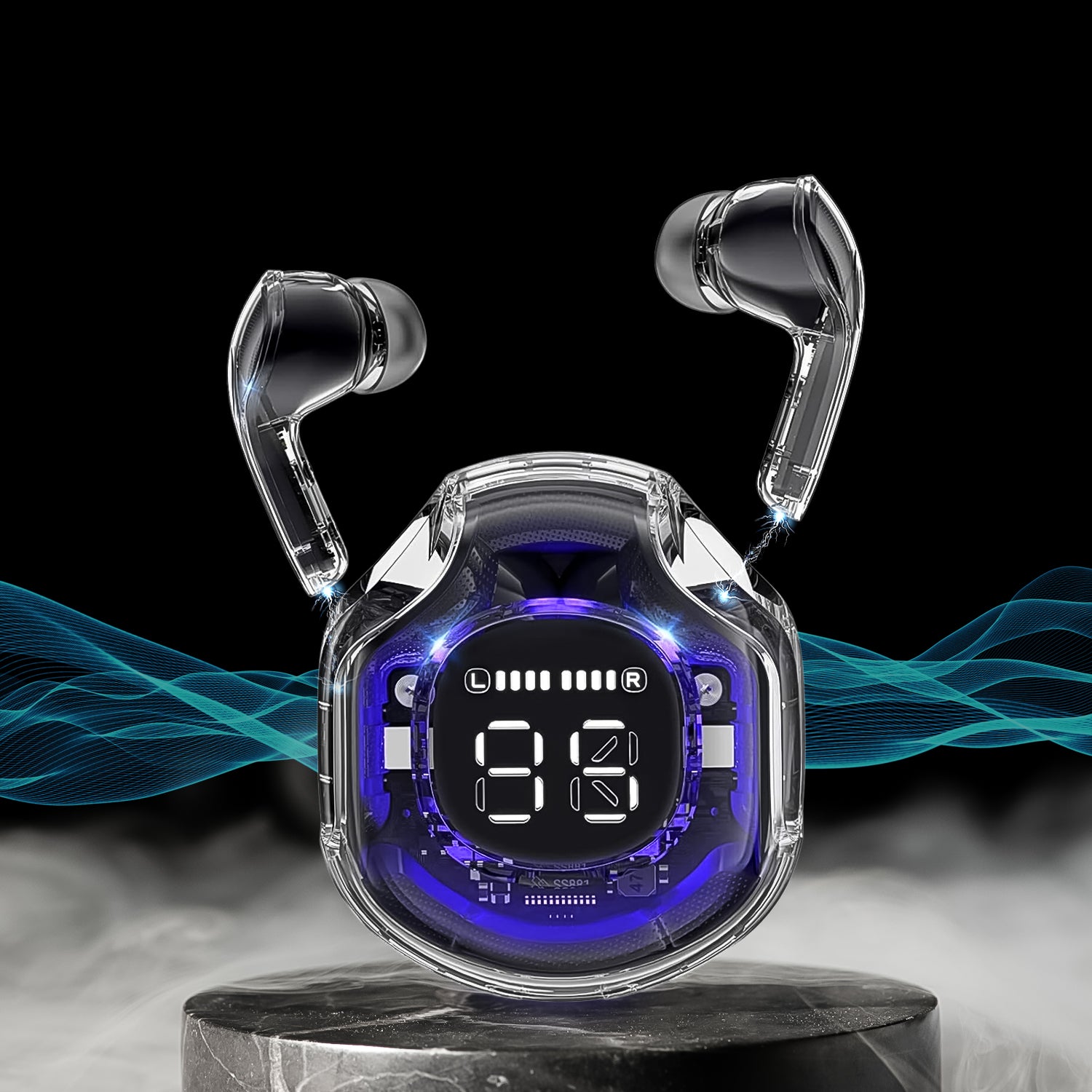 Wireless Bluetooth 5.3 Earbuds with Mic & 200mAh Battery (1 Pc)