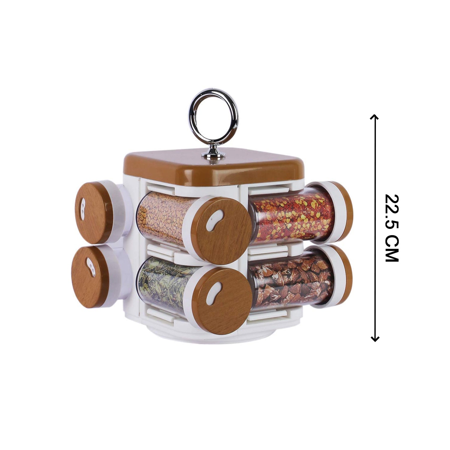 Ganesh Plastic Spice Rack Set – 8-Piece Storage Organizer