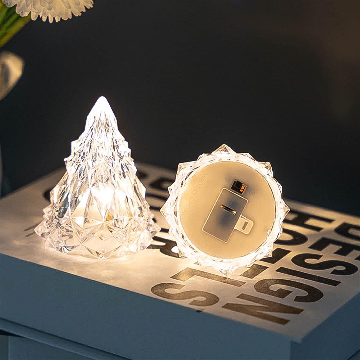 Iceberg Pyramid Tea Light Candle – Decorative & Elegant (1 Pc)