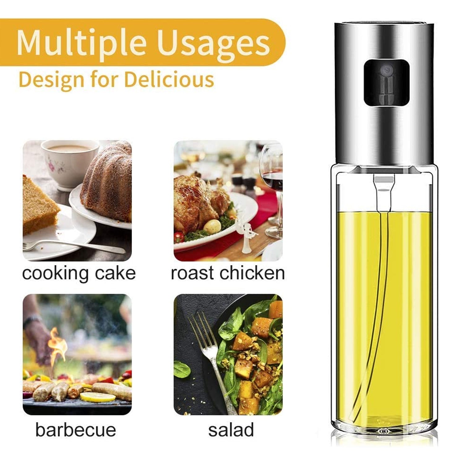 Versatile Glass Oil Sprayer Dispenser for Cooking & Multi-Use