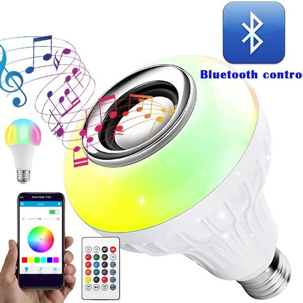 12W Wireless Bluetooth LED Bulb with Multicolor Music Sync & Remote