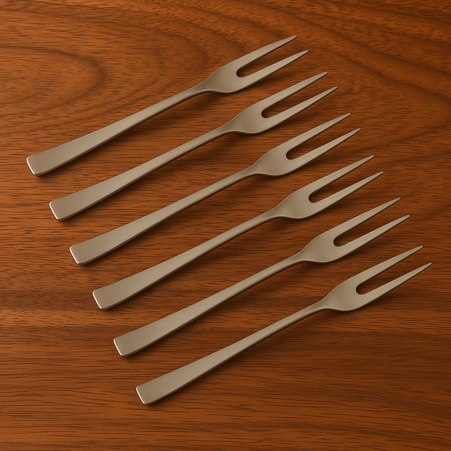 Apex 6-in-1 Stainless Steel Fruit Fork Set for Dining