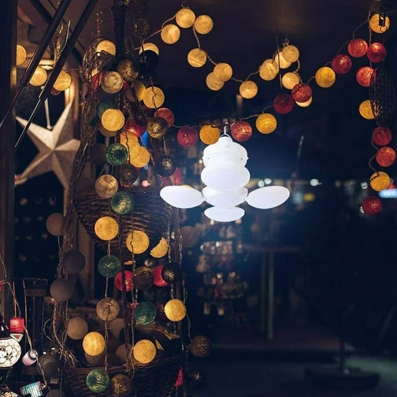 Solar LED Emergency Light Bulb – USB Rechargeable, 5 Modes, IP65 Waterproof