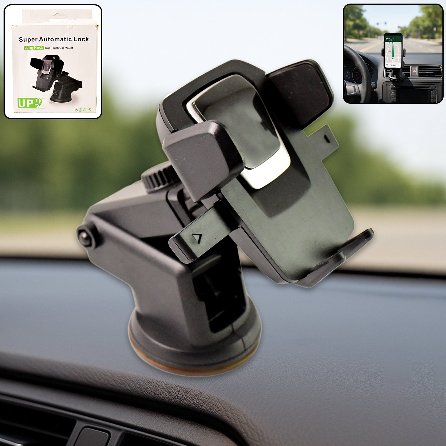 Flexible Car Mount Holder – Adjustable, Multicolor Design