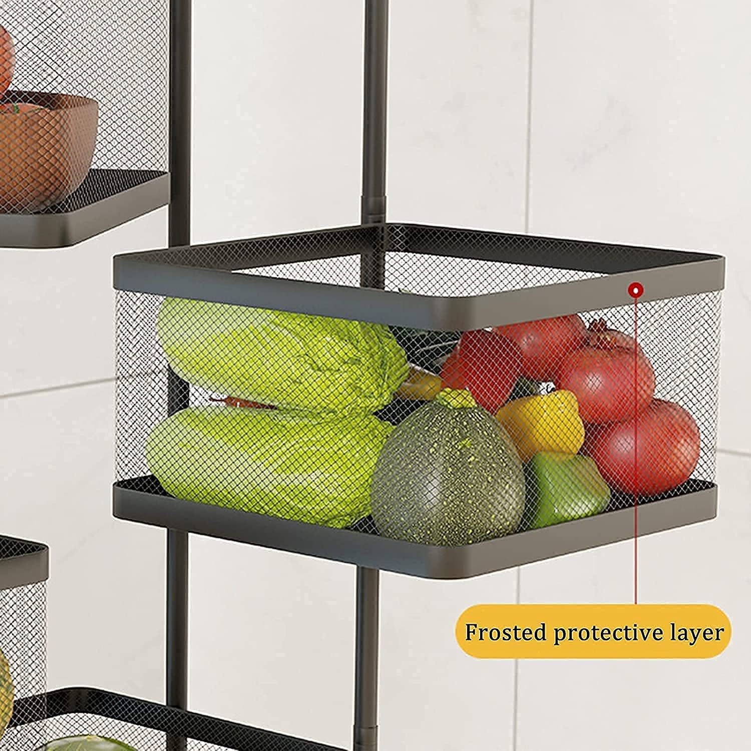 Metal Kitchen Trolley Rack with Wheels – 3 or 4 Layer Storage