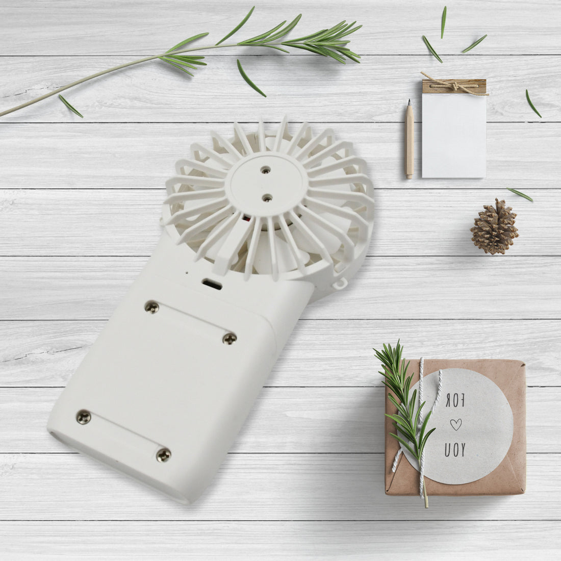 Portable USB Rechargeable Handheld Fan with 3 Modes - Mini Personal Fan