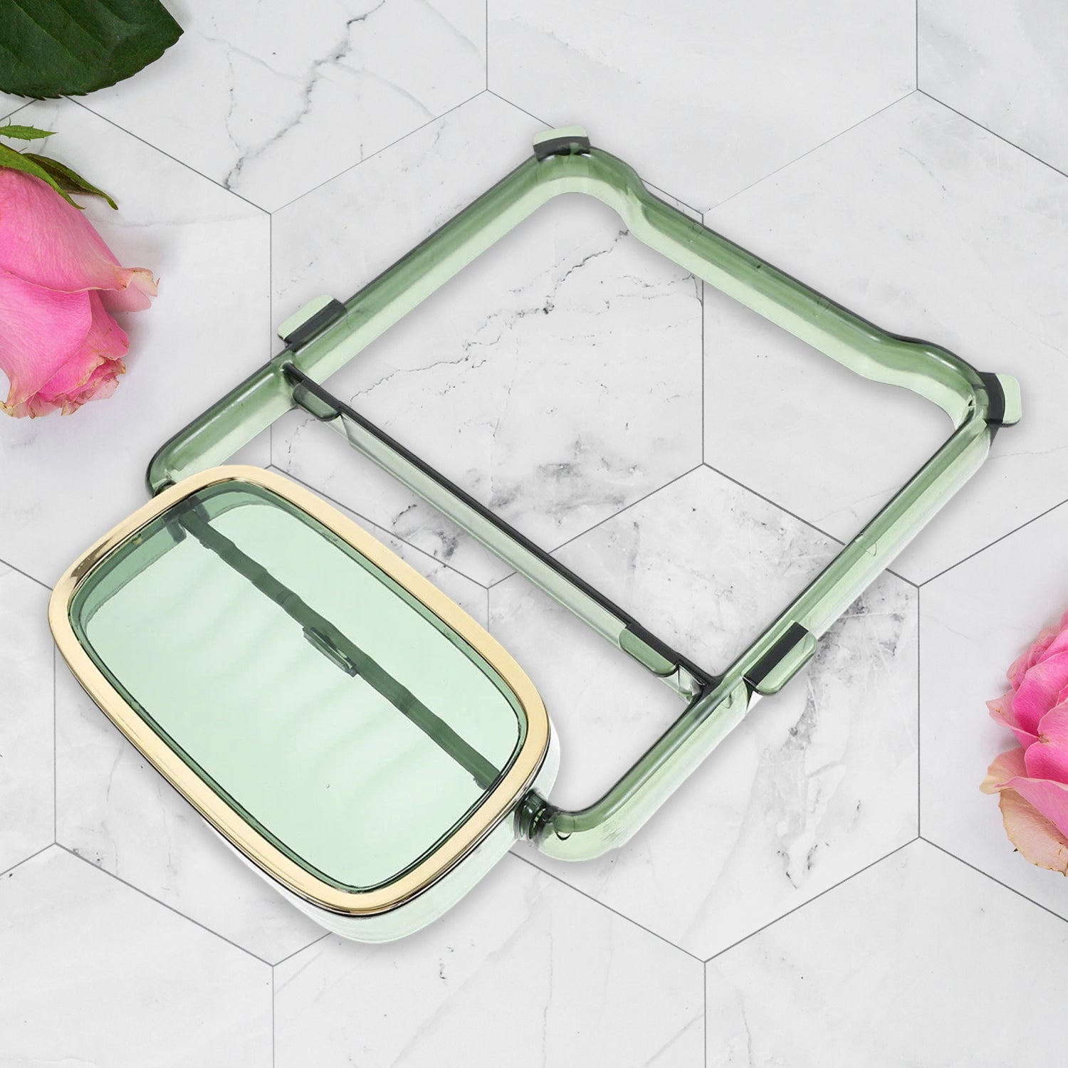 2-in-1 Self-Adhesive Towel Hanger and Soap Holder Stand (1 Pc)