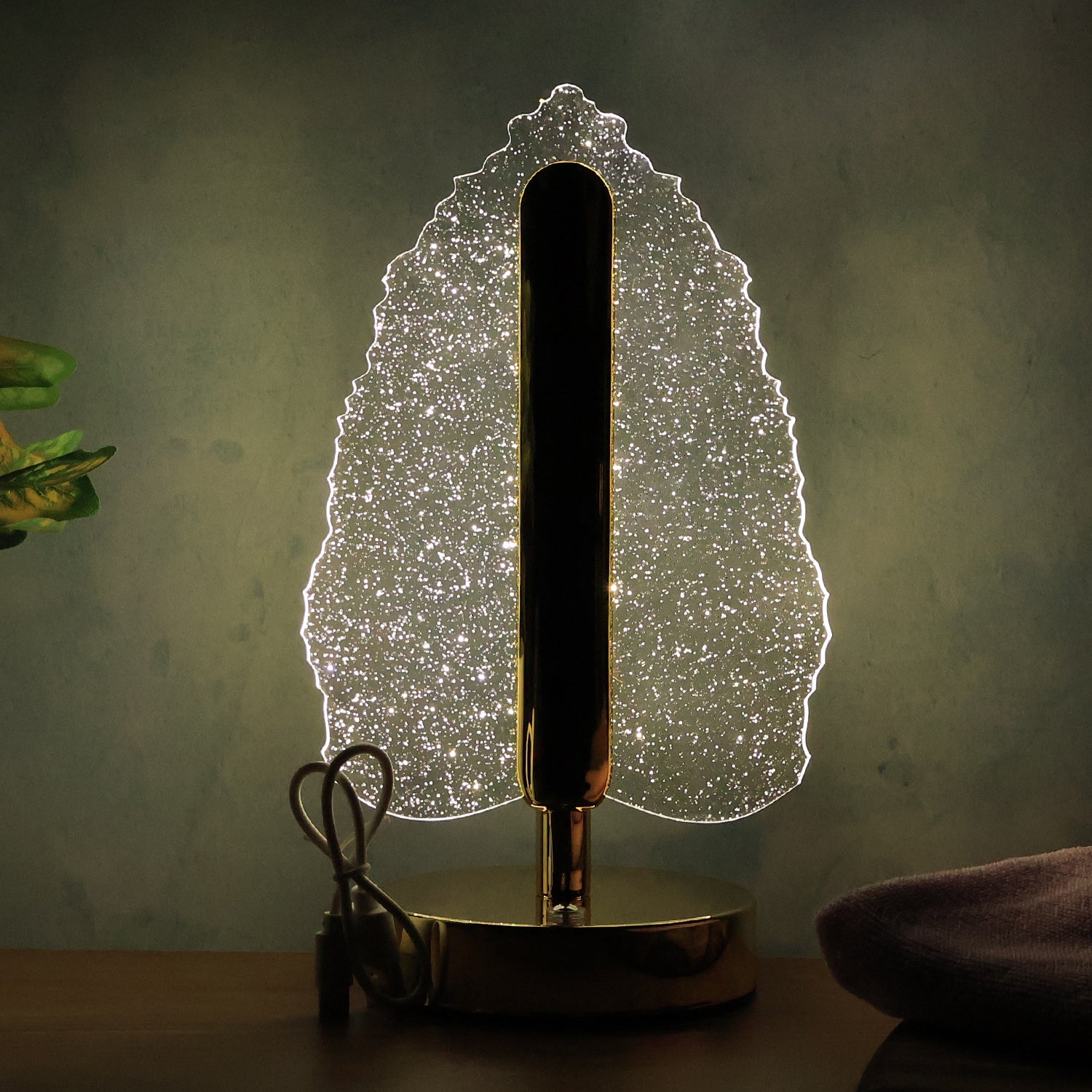 Premium LED Crystal Table Lamp with USB Power – Elegant Lighting